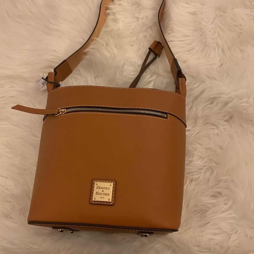 Dooney & Bourke Leather Saffiano Drawstring Bag